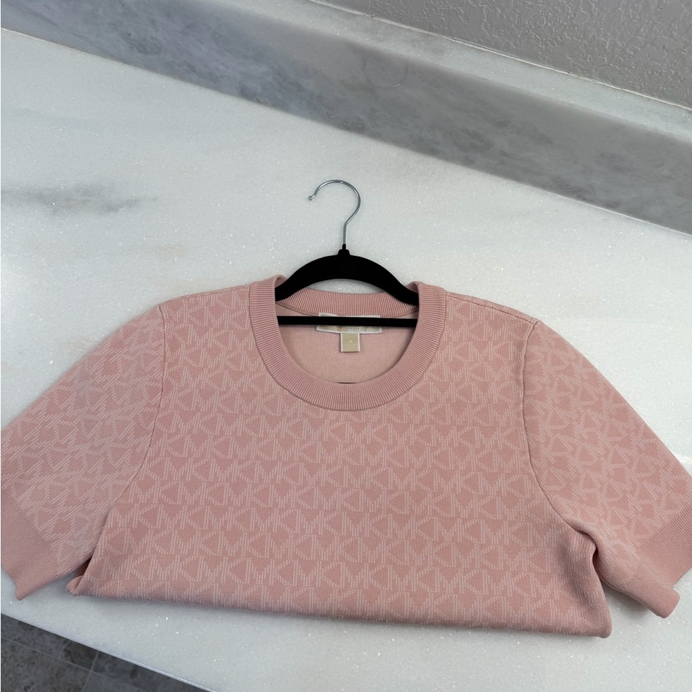 Brand new Michael kors new Pink Short Sleeve Sweater